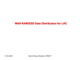 WAN RAW/ESD Data Distribution for LHC