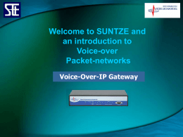 VoIP Gateway Product Presentation