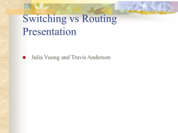 Switching vs Routing Overview