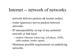Internet -- network of networks
