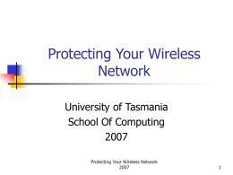 Protecting Your Wireless Network