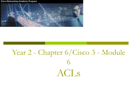 Standard Access Control Lists (ACLs)
