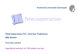 Telecooperation P4 SSDP Q&A