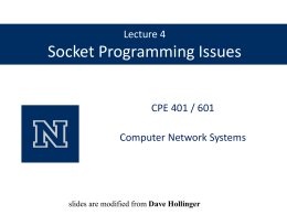 Socket Programming Issues