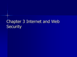 Chapter 3 Internet and Web Security