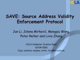 Jun Li presentation at USC/ISI