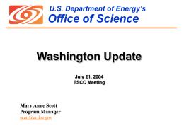 U.S. Department of Energy`s Office of Science
