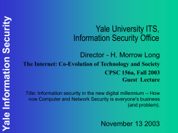 Yale University ITS Information Security Office