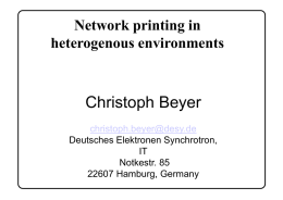 Network printing in heterogenous environments - DESY