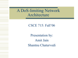 A DoS-limiting Network Architecture