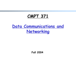 CSE 245 Computer Networks and Data Communicatrion