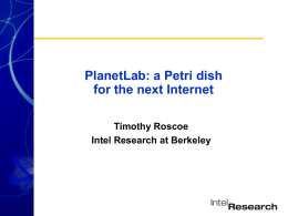 ppt slides - PlanetLab