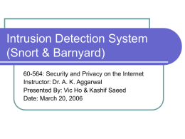 Intrusion Detection System (Snort & Barnyard)