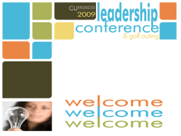 2009 Leadership Conference – Presentation