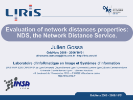 Evaluation of network distance properties