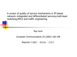 A review of quality of service mechanisms in IP