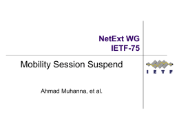 Mobility Session Suspend IETF-75