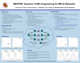 MENTER: Dynamic Traffic Engineering for MPLS Networks T. Guven