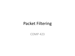 Packet Filtering (REDES 418)