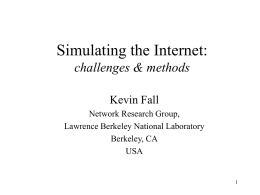 Simulating the Internet: challenges & methods