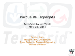 Purdue RP updates