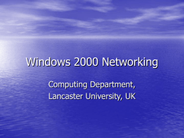 Windows 2000 Networking
