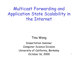 Multicast Routing State Scalability in the Internet Scaling Trends and