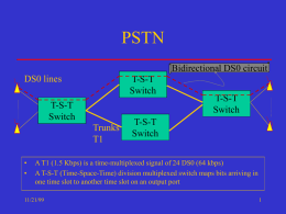 Signaling System No. 7 (SS7) protocol stack.