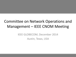Meeting slides - IEEE Entity Web Hosting