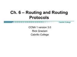 Module 6 – Routing and Routed Protocols