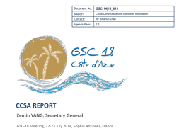 GSC(14)18_013 - CCSA Report