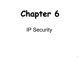 IP Security Overview