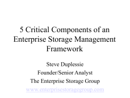 5 Critical Components of an Enterprise Storage Management