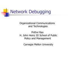 Network Debugging - Andrew.cmu.edu