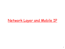 Intro. to Mobile IP