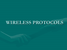 Wireless Networks Protocols