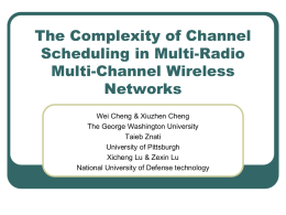 The Complexity of Channel Scheduling in Multi-Radio Multi
