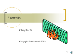 Chapter 5 - Types of Firewalls