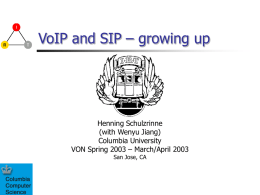 SIP – growing up - Columbia University