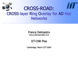 CROSS-ROAD: CROSS-layer Ring Overlay for AD hoc networks