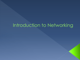 Networking Basics - Henry County Schools