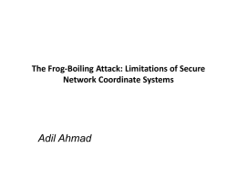 The Frog-Boiling Attack: Limitations of Secure Network Coordinate