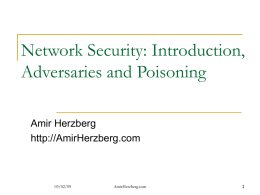 Network Security: Introduction, Adversaries and DNS+ARP Poisoning
