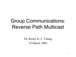 Reverse path multicast - comp