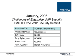 Challenges of Enterprise VoIP Security