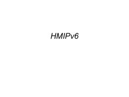 Basic Operation of HMIPv6