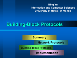 Building-Block Protocols