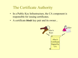 The Certificate Authority