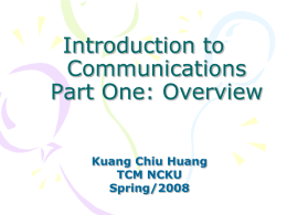 Introduction to Communications Systems