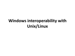 Unix/Linux interoperability components in Windows - Home